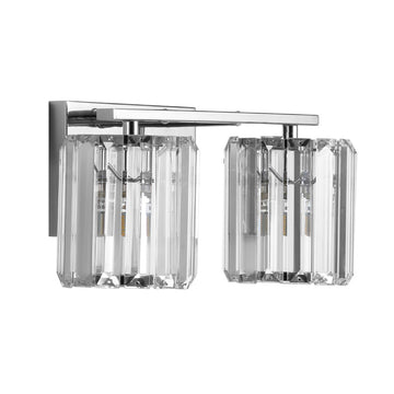 Coco Prism Vintage Metal/Glass Classic Glam LED Vanity Light - JONATHAN Y